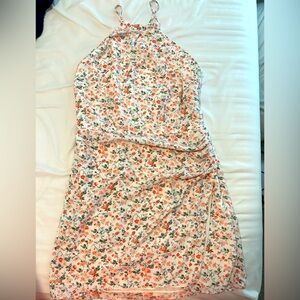 Abercrombie & Fitch Y2K High Neck Halter Floral Dress